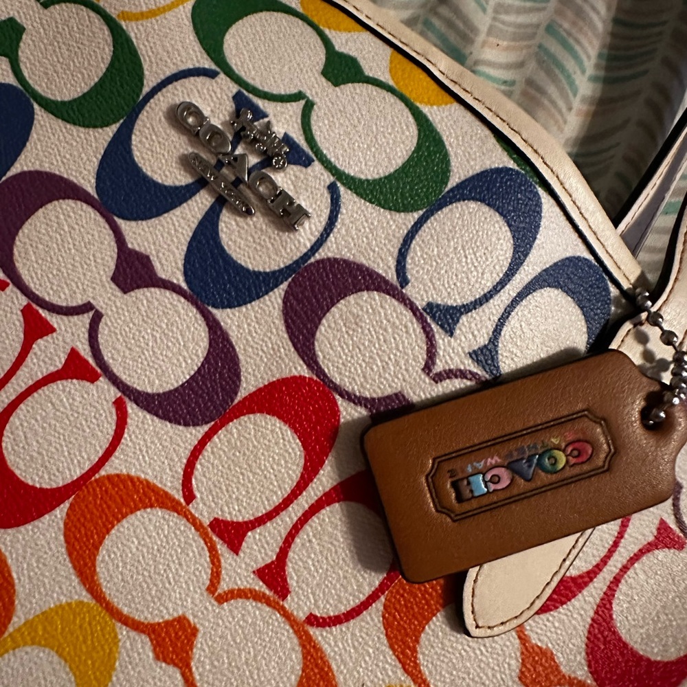 Rainbow Coach Tote